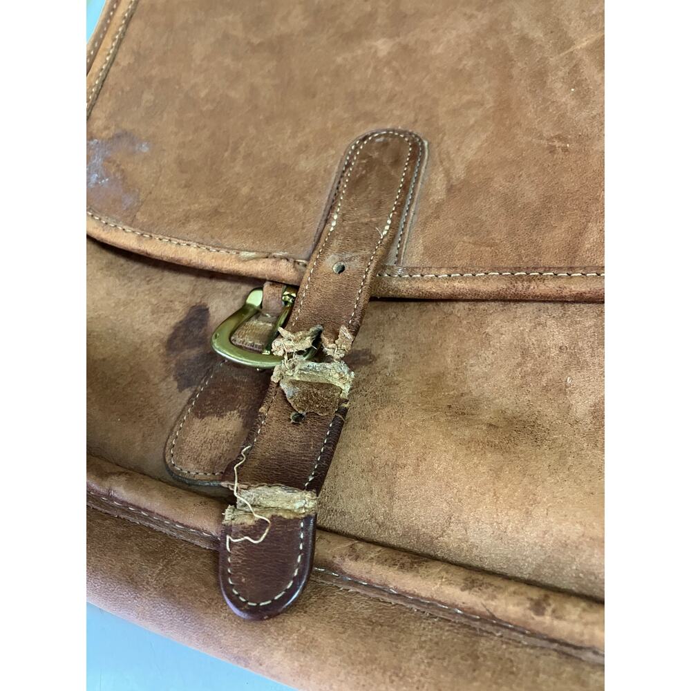 Coach USA Vintage Leather Briefcase Messenger Bag Tan Distressed *Read - Picture 12 of 14